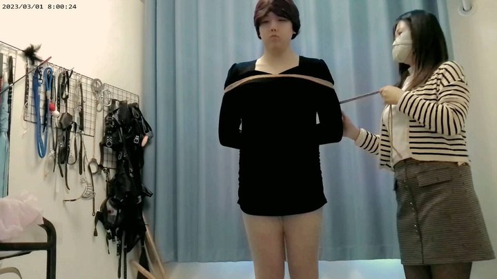 #冷月绳艺 《伪娘极限驷马》超紧驷马捆绑.mp4