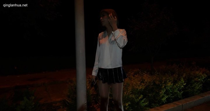 #面具男 在半夜路上碰到个超短裙丝袜肉丝凉高鸡婆，后面发现居然是带锁的伪娘！礼貌问价！看看能不能带回家里好好调整一番！.mp4