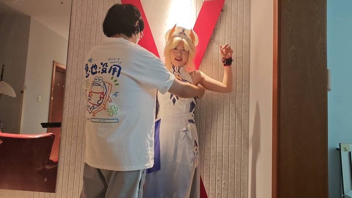 #物语工作室 尼可的痒刑折磨，模特巨怕痒，挠哪里都会尖叫.mp4