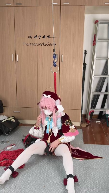 #坎喵 绝望的自缚-星穹铁道cos-风堇超绝折叠强制开腿放置+斐济杯强高地狱.mp4